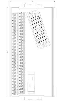 Schemat elektryczny urządzenia elektronicznego ze szczegółowym rozmieszczeniem złączy i komponentów, ponumerowanych i opisanych.