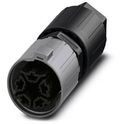 Srebrno-czarny elektryczny złącz wielostykowy stosowany w zastosowaniach przemysłowych.