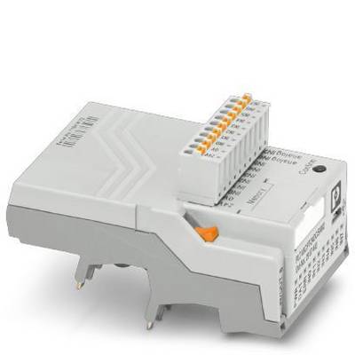 Szary elektroniczny przyrząd z gniazdami przyłączeniowymi, często stosowany do sterowania w systemach automatycznych.