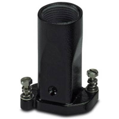 Metalowy cylinder ze śrubami, prawdopodobnie część systemu mechanicznego lub elektrycznego, na czarnym tle.