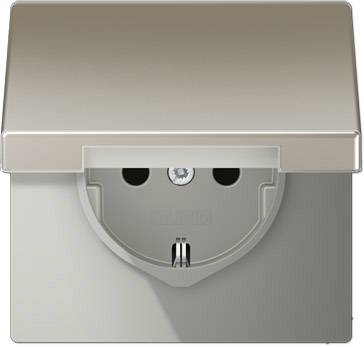 Jung 1 x Кнопкова панель Розетка з кришкою з нержавіючої сталі ES1520KL 1 шт.