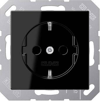 Jung 1 x Кнопкова панель Електрична розетка чорного кольору A1520KISW 1 шт.