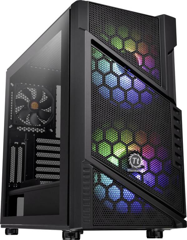 Thermaltake Commander C31 TG Midi Tower Obudowa do komputera, Obudowa gamingowa  czarny z  2 wentylatorami LED, z 1 wentylatorem, z okienkiem, kompatybilna z systemami chłodzenia cieczą, z filtrem przeciwkurzowym, z beznarzędziową instalacją dysków