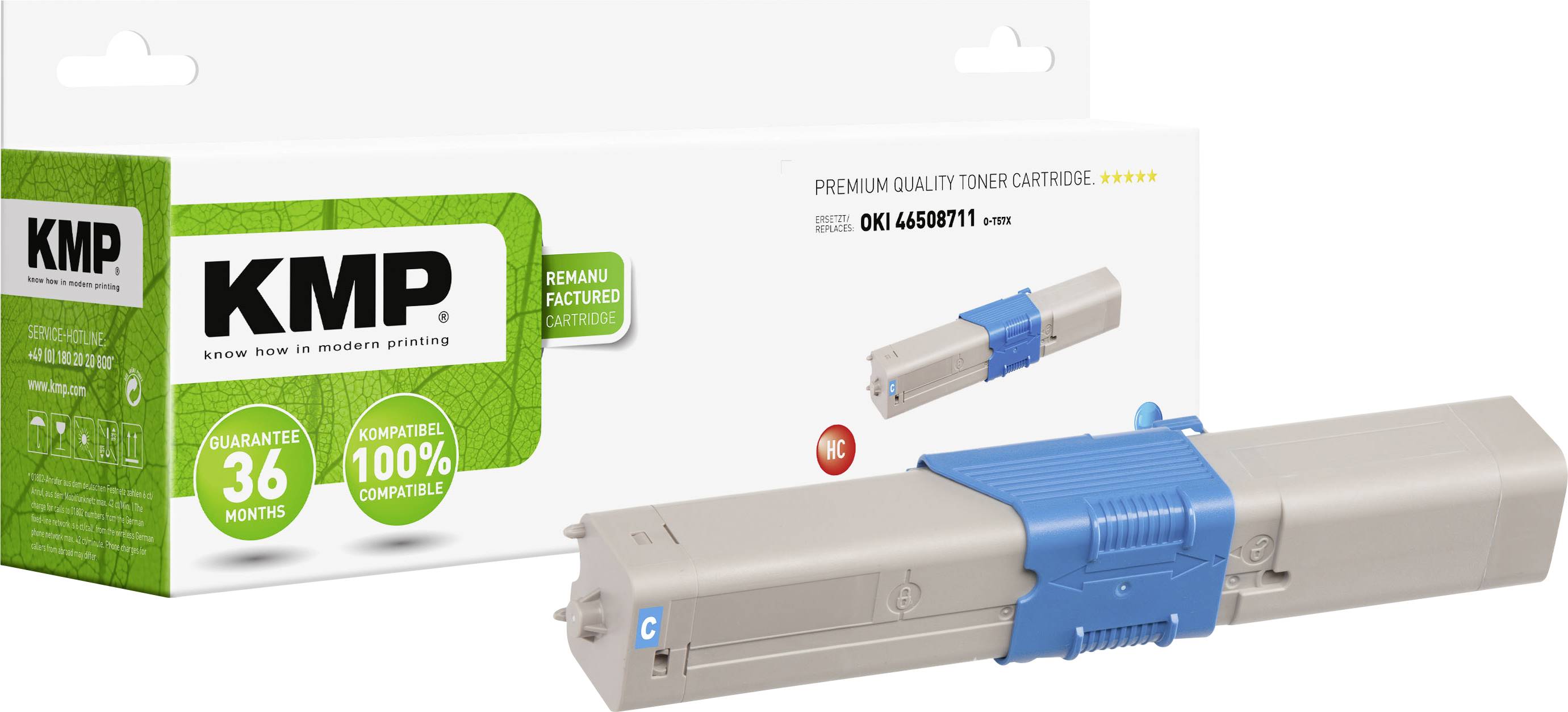 Замінний тонер KMP OKI 46508711 замінний блакитний 3000 сторінок O-T57X 3360,3003