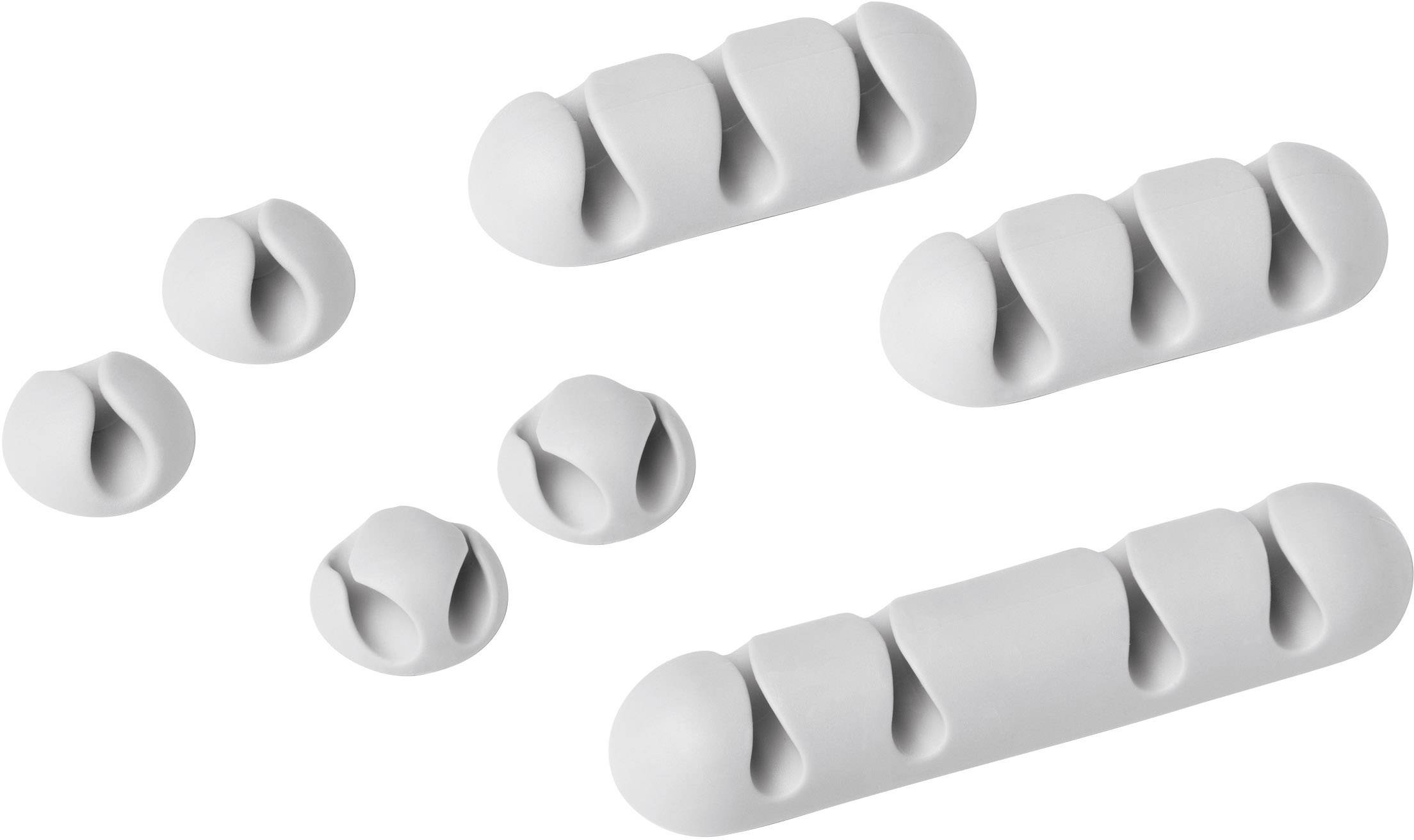 Прочный комплект кабельных зажимов CAVOLINE® CLIP MIX 504110, серый, 7 шт.