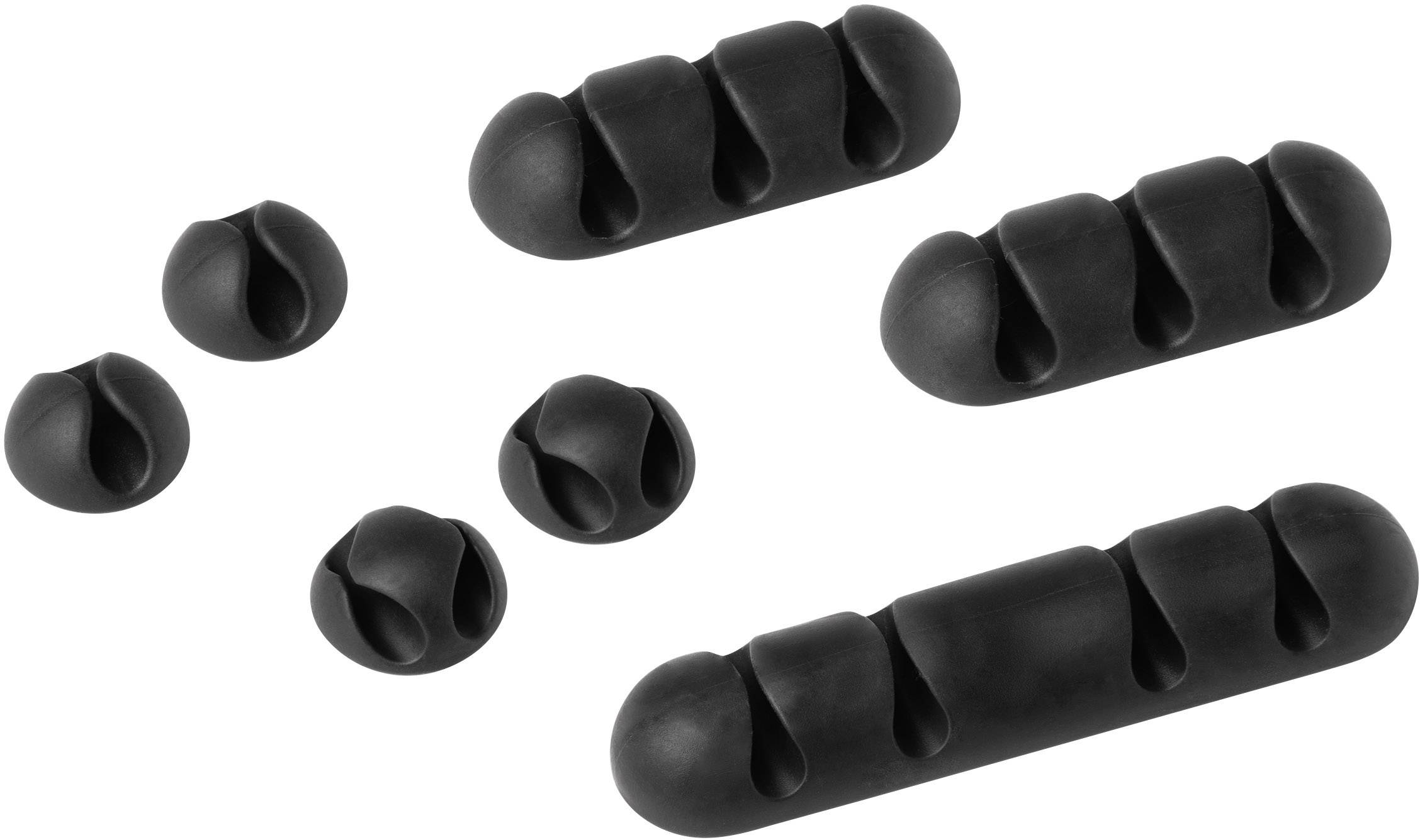Набір кабельних затискачів Durable CAVOLINE® CLIP MIX 504137, чорний, 7 предметів.