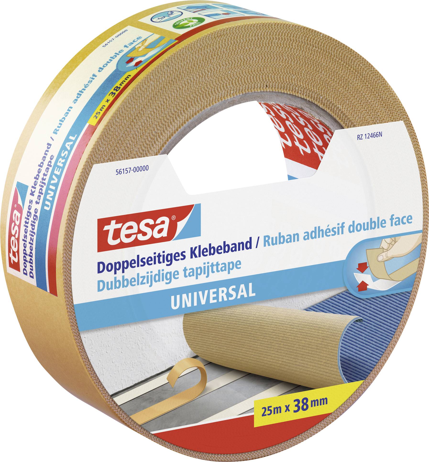 Двусторонняя клейкая лента tesa 56157-00000-11 УНИВЕРСАЛЬНАЯ (Д x Ш) 25 м x 38 мм 25 м 1 шт.
