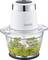 Biały rozdrabniacz Graef, wypełniony zielonym sosem i składnikami, stoi na stole. Pojemnik jest wykonany z przezroczystego szkła.