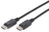 Digitus DisplayPort kabel Złącze DisplayPort, Złącze DisplayPort 3.00 m czarny DB-340100-030-S styki pozłacane , ekranowanie foliowe, ekranowanie plecione, ekranowanie, konstrukcja okrągła, ekranowanie, potrójne ekranowanie Kabel DisplayPort