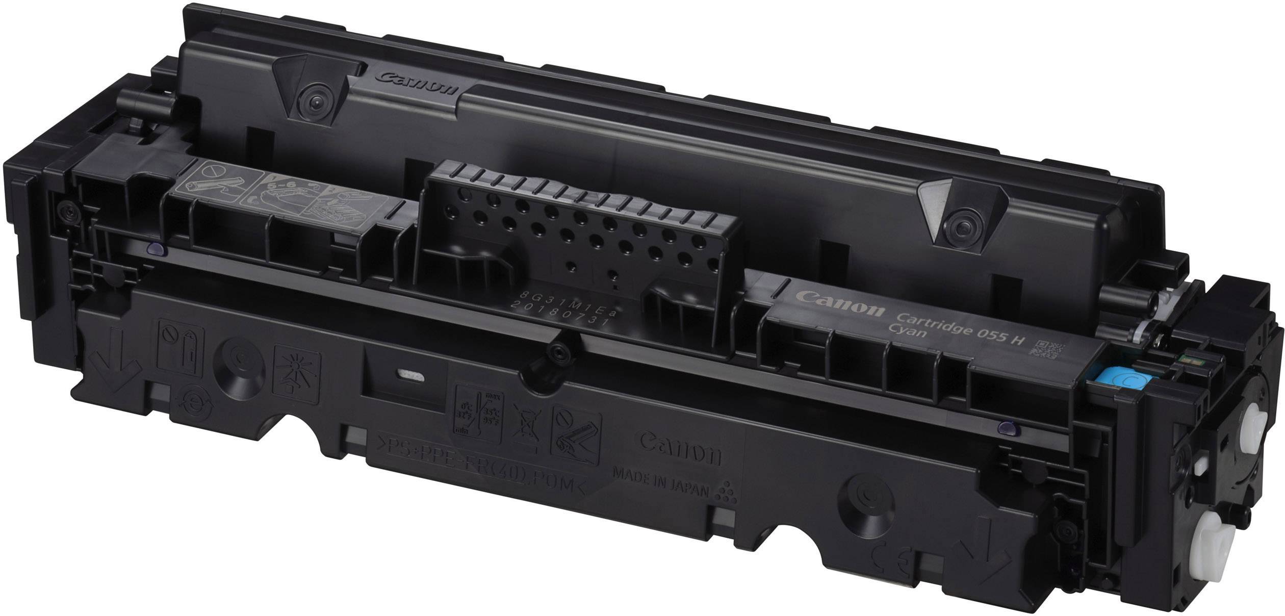 Czarna kaseta z tonerem Canon do drukarki, model 045H. Kluczowa dla procesu drukowania, pokazuje oznaczenia i złącza.