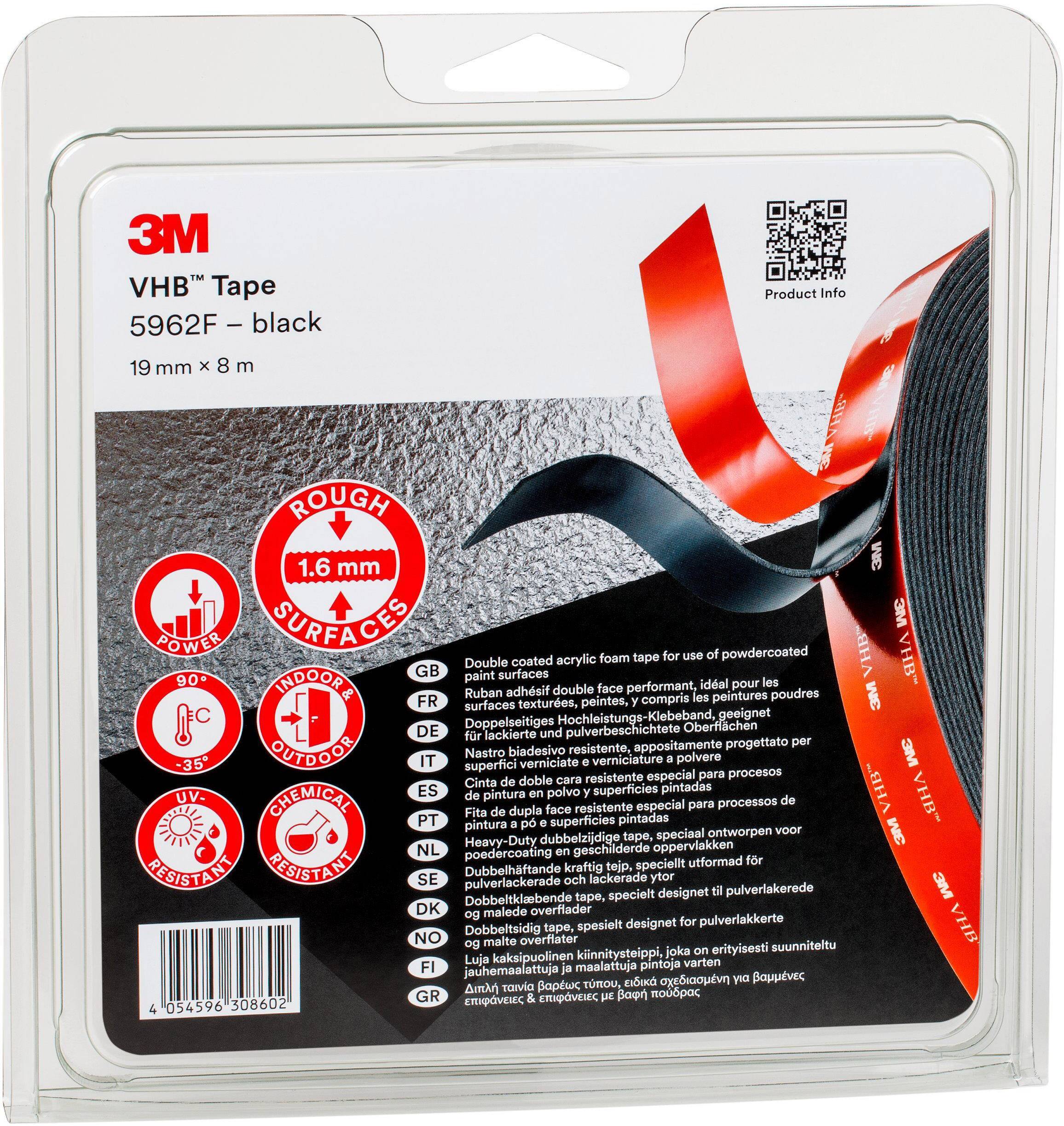 Клейка стрічка 3M 5962F/IPS (Д x Ш) 8 м x 19 мм 8 м 1 шт.