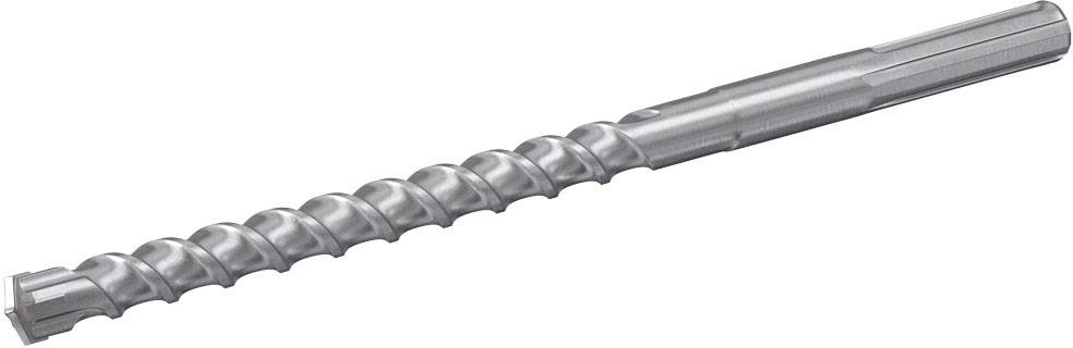 Wiertło metalowe ze spiralnym czubkiem i cylindrycznym trzonem, odpowiednie do obróbki betonu.