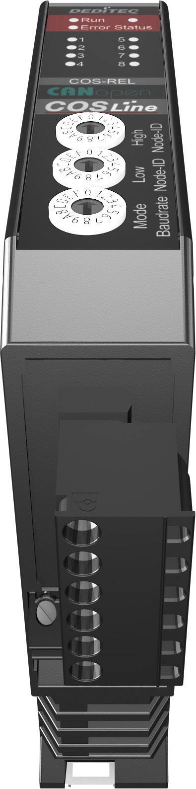 Czarny elektroniczny kontroler z wieloma pokrętłami na górnej powierzchni oraz zaciskami przyłączeniowymi po bokach, stosowany do celów sterowania.