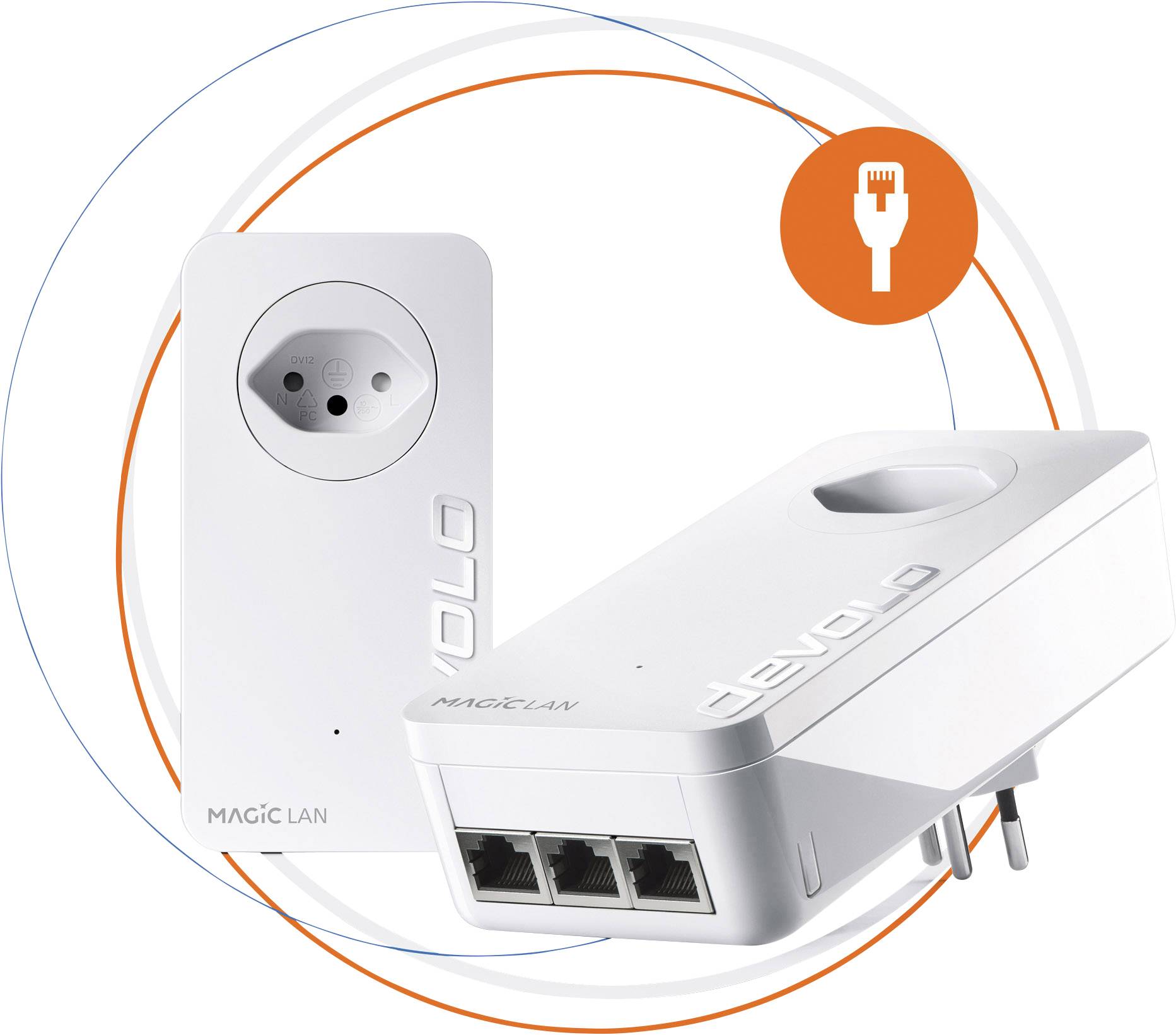 Devolo Magic 2 LAN triple Starter Kit Zestaw startowy powerline 8513 CH Powerline 2400 MBit/s