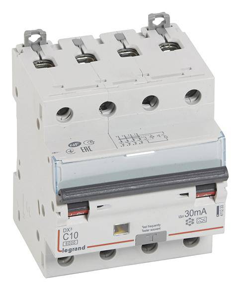 Wyłącznik różnicowoprądowy/automatyczny Legrand 411233 10 A 400 V/AC