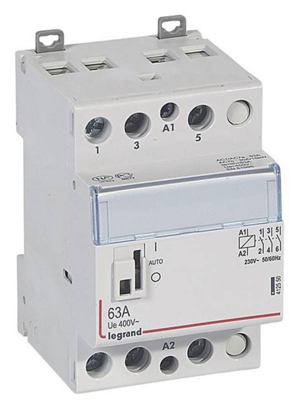 Stycznik instalacyjny Legrand Legrand 412550 412550, 3 styki, 230 V, 63 A, 1 szt.