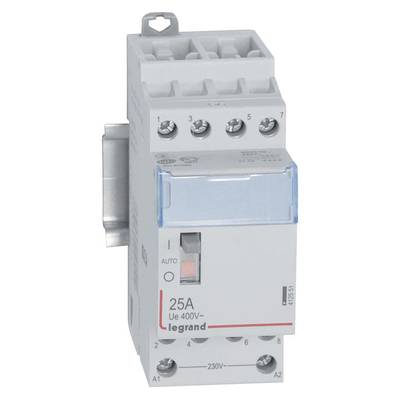 Wyłącznik nadprądowy Legrand 25A, przeznaczony do zastosowań przy 400V. Posiada tryby manualnego i automatycznego działania.