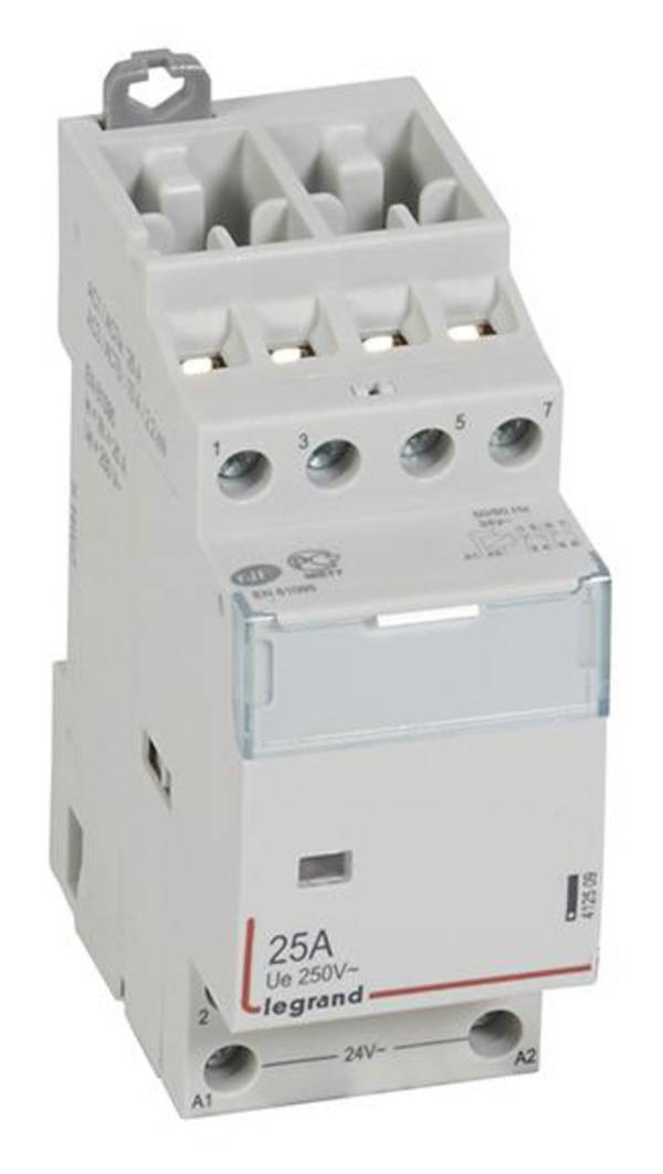 Legrand Legrand 412509 Stycznik instalacyjny 2 NC, 2 NO 24 V 25 A styk pomocniczy sztuka 1 szt.