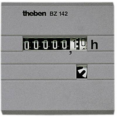 Licznik elektryczny z napisem theben BZ 142 wskazuje stan licznika 000001 godzin.