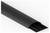 Czarna, zakrzywiona profil z tworzywa sztucznego, stosowana do zarządzania przewodami. Idealna do przykrywania i organizacji kabli.