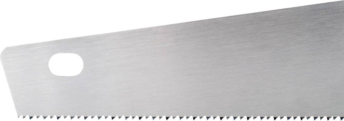 Zbliżenie ostrza piły metalowej z drobnymi, ostrymi zębami, nadającymi się do precyzyjnego cięcia.