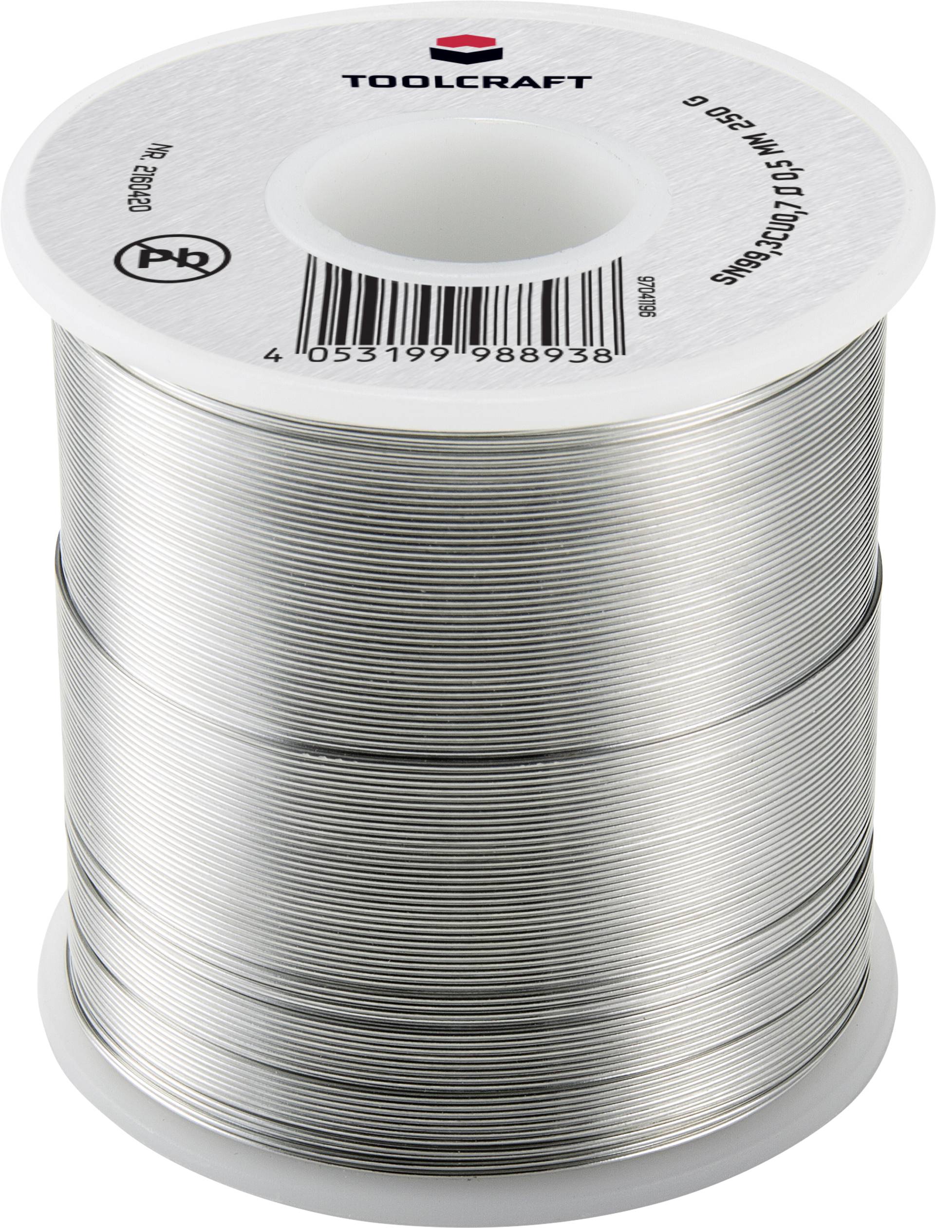 Котушка для безсвинцевого паяльного олова TOOLCRAFT Sn99.3Cu0.7 ROL1 250 г 0.5 мм