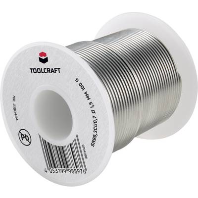 Rola cyny lutowniczej firmy Toolcraft o średnicy 0,5 mm i wadze 100 g. Odpowiednia do elektronicznych prac lutowniczych.