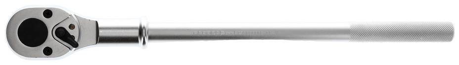 Metalowy klucz dynamometryczny z żłobkowanym uchwytem, zapewniający lepszą przyczepność, przeznaczony do precyzyjnego dokręcania śrub.