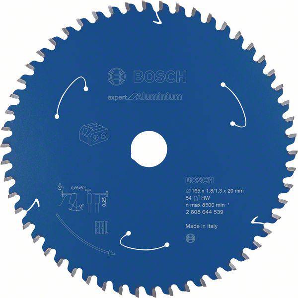 Bosch Accessories Kreissägeblatt Відрізний диск Ø 165x20x1,8 мм 54 HLTCG HM Expert для алюмінію 165 x 20 мм 1 шт.