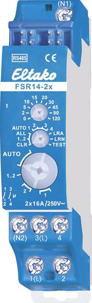 FSR14-2x Eltako Шина RS485 Активатор шинного перемикача 2-канальна монтажна рейка Максимальна комутаційна потужність 2000 Вт