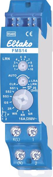 Шина FMS14 Eltako RS485 Рейка для кріплення приводу Максимальна комутаційна потужність 2000 Вт