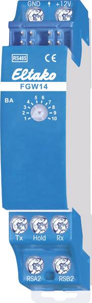Монтажна рейка шлюзу локальної мережі Eltako RS485 FGW14