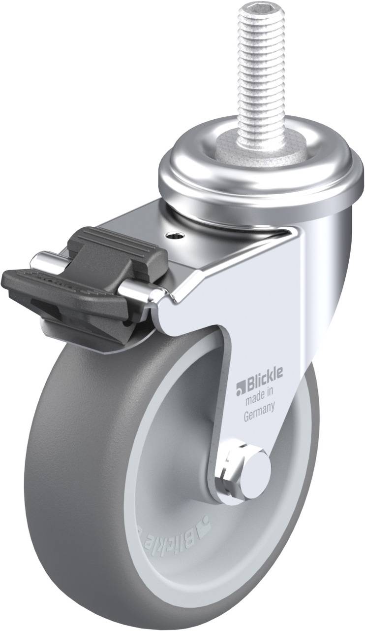 Blickle 307124 LRA-TPA 75G-FI-GS10 Поворотний ролик з гальмом Діаметр колеса: 75 мм Максимальне навантаження: 75 кг 1 шт.