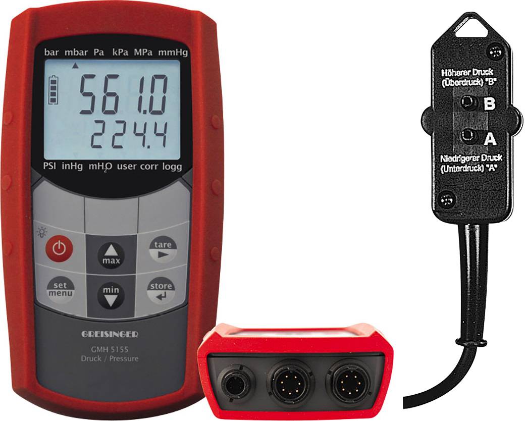 Greisinger GMH5155+GMSD-2,5MR-K51 Калібрування манометра (ISO) тиск повітря 0 - 1000 бар