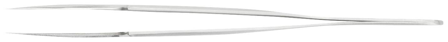 Pęseta srebrna o lekko zaokrąglonych końcówkach.