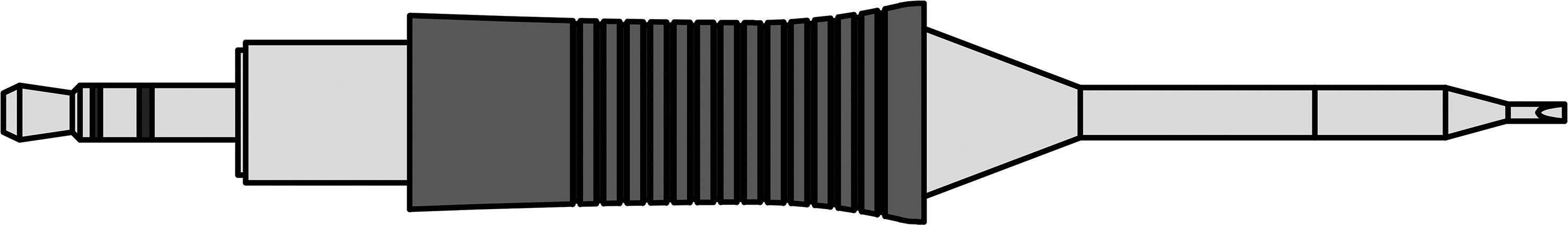 Ilustracja gwintownika z sześciokątnym chwytem, rowkowanym korpusem i wąskim zakończeniem, przeznaczonego do precyzyjnych prac wiertniczych.