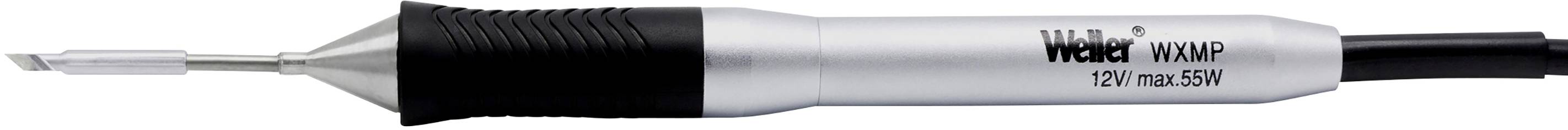 Lutownica z wąskim, płaskim ostrzem i ergonomicznym uchwytem. Odpowiednia do precyzyjnych prac lutowniczych w projektach elektronicznych.