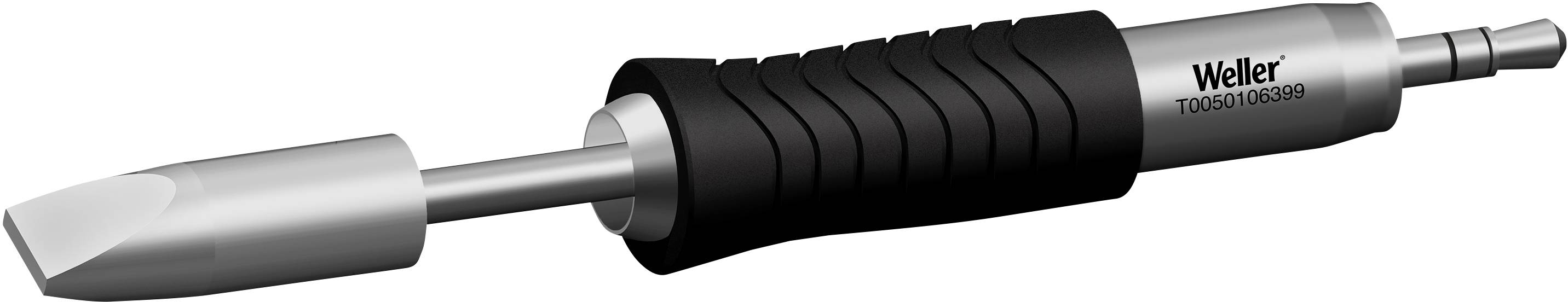 Lutownica firmy 'Weller' z czarną rękojeścią i metalowym grotem, oznaczona numerem modelu.