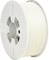 Biała szpula z białym filamentem, używana w druku 3D.