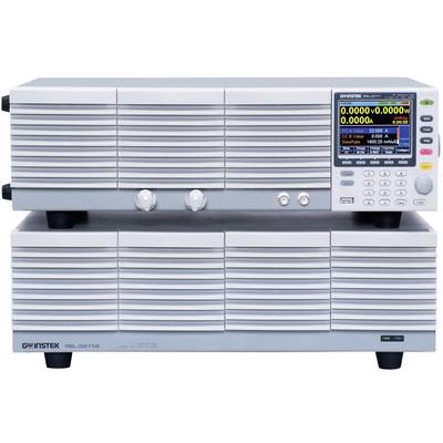 Elektroniczne urządzenie obciążeniowe z cyfrowym wyświetlaczem pokazuje aktualnie napięcie i natężenie prądu. Elementy sterujące i złącza znajdują się z przodu.