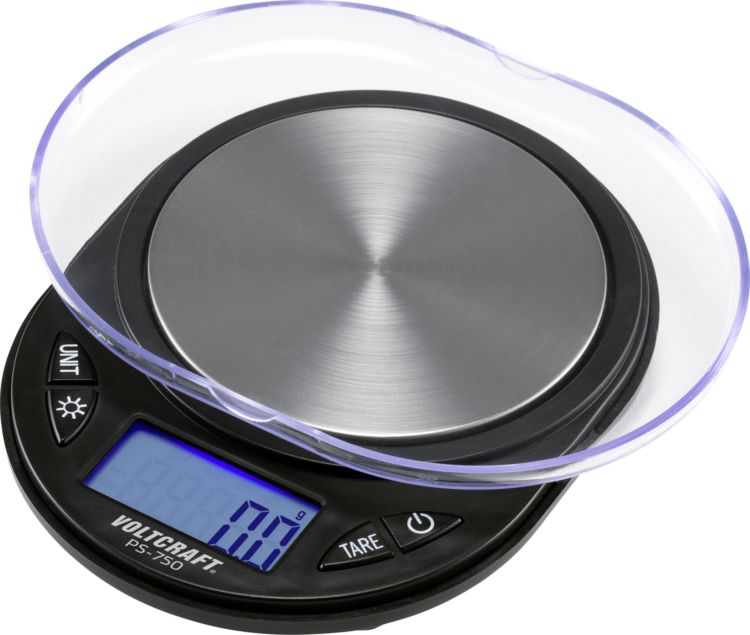 Прецизійні ваги VOLTCRAFT PS-750, максимальний діапазон вимірювання: 750 г, ціна поділки: 0,1 г
