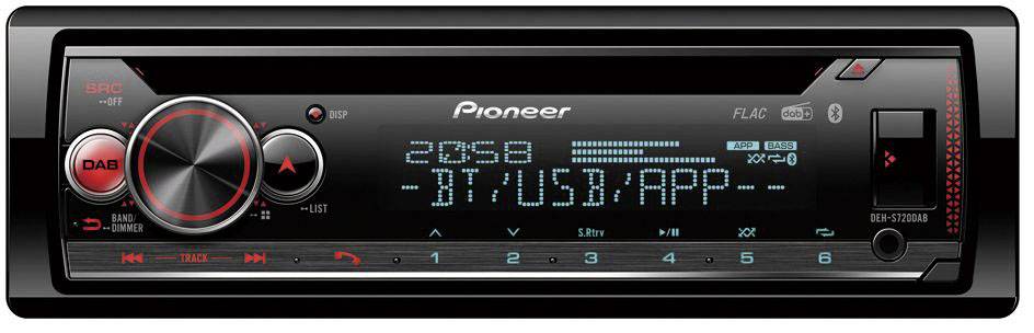 Автомобільне радіо Pioneer DEH-S720DAB з DAB+ тюнером, комплектом Bluetooth® Hands-free, радіододатком