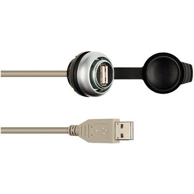 Wysuwany kabel USB z okrągłą, zamykaną obudową do przechowywania.
