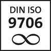 Obraz symboliczny z napisem 'DIN ISO 9706' i symbolem nieskończoności poniżej.