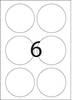 Obraz przedstawia sześć kół w dwóch pionowych rzędach. Na środku widnieje duża czarna cyfra '6'.