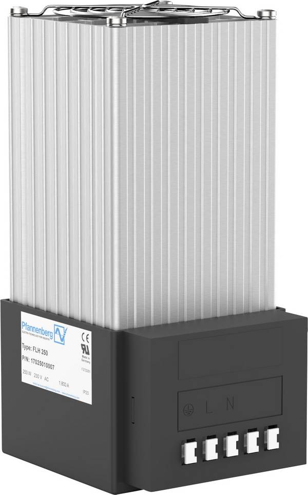 Pfannenberg FLH 250 heater 250W 230 AC Dmuchawa grzewcza do szafy rozdzielczej 230 V/AC (max) 250 W (D x S x W) 187 x 93 x 106 mm 1 szt.