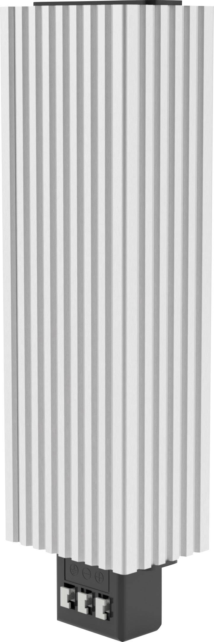 Pionowo ustawiony, żebrowany cylinder metalowy z czarną podstawą, prawdopodobnie grzejnik lub urządzenie techniczne.