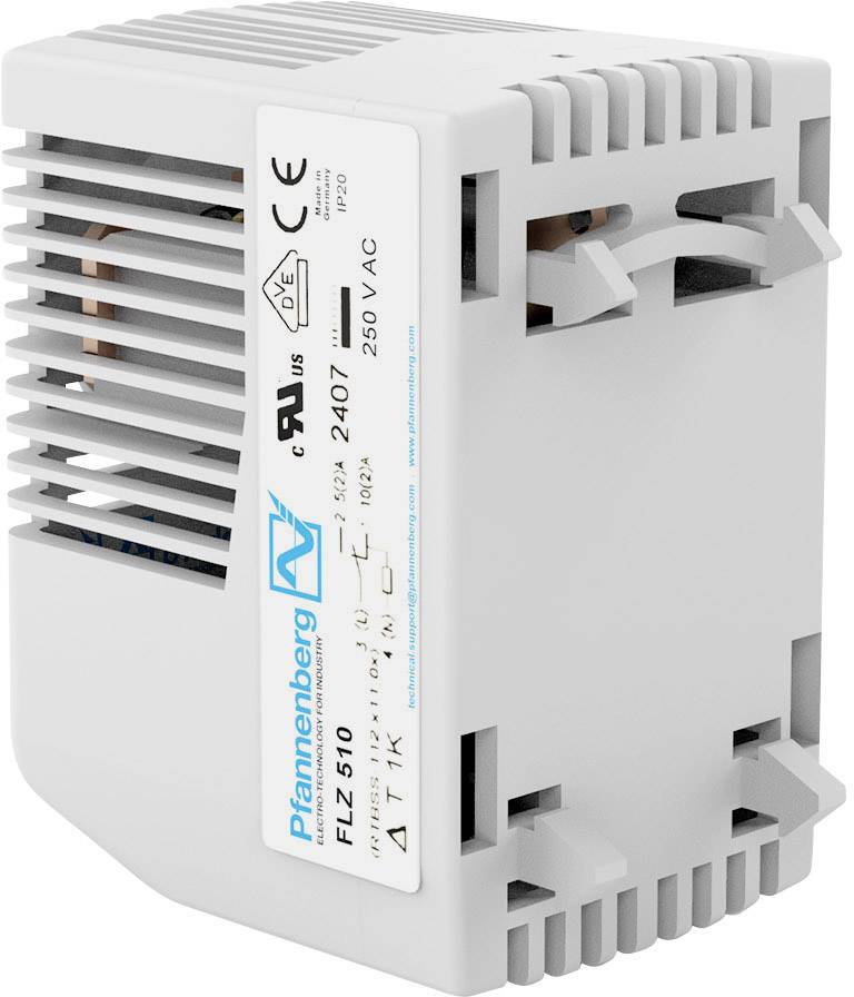 Szare urządzenie elektroniczne z otworami wentylacyjnymi oraz naklejką z parametrami technicznymi, wskazującą na pracę przy zasilaniu 240V AC.