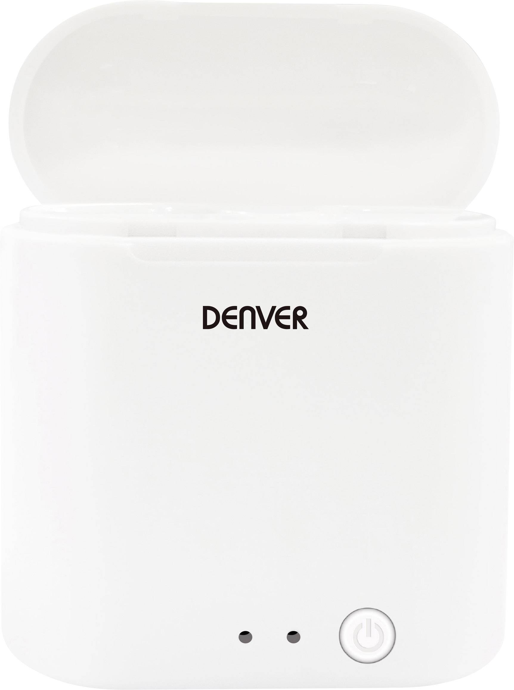 Навушники Denver TWE-36 Bluetooth Stereo In-Ear з білим футляром