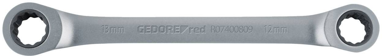 Gedore RED 3300892 R07400810 Подвійний накидний ключ із тріскачкою Розмір ключа (метрична система) (лише для назви) 8 - 10 мм